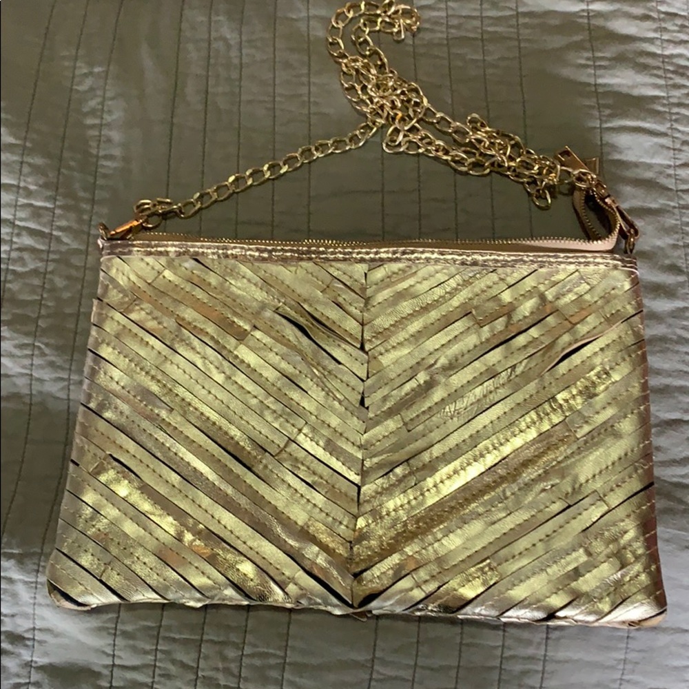Gold Convertible Crossbody / Clutch